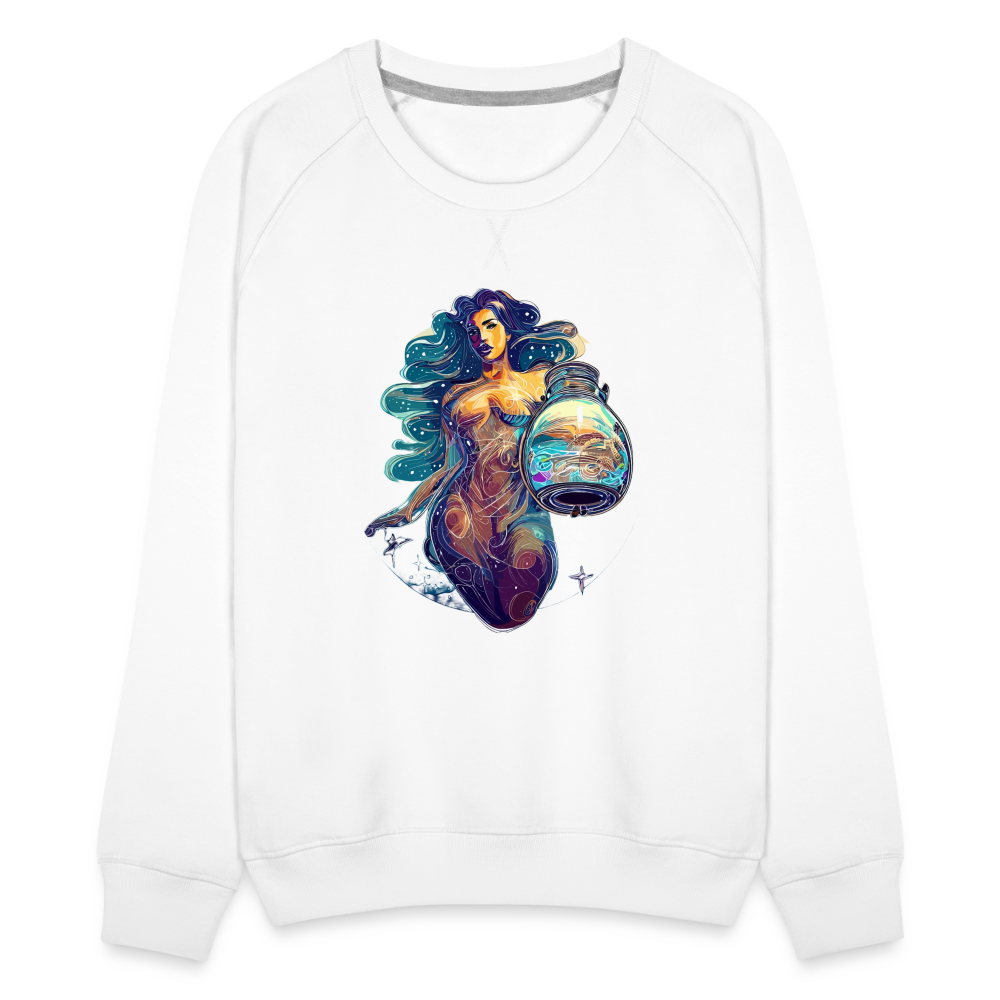 Women’s Mythical Aquarius Premium Sweatshirt - white