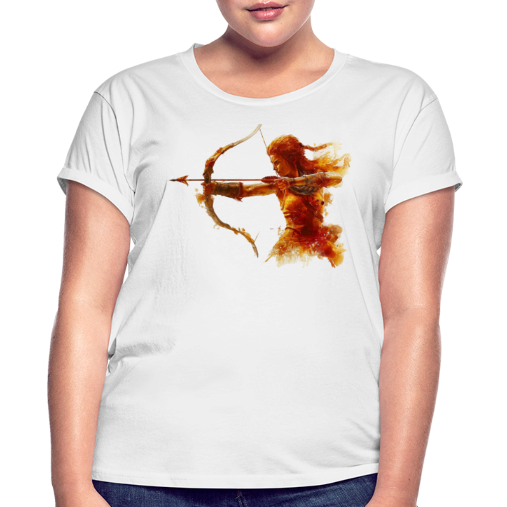 Women's Astral Sagittarius Relaxed Fit T-Shirt - white