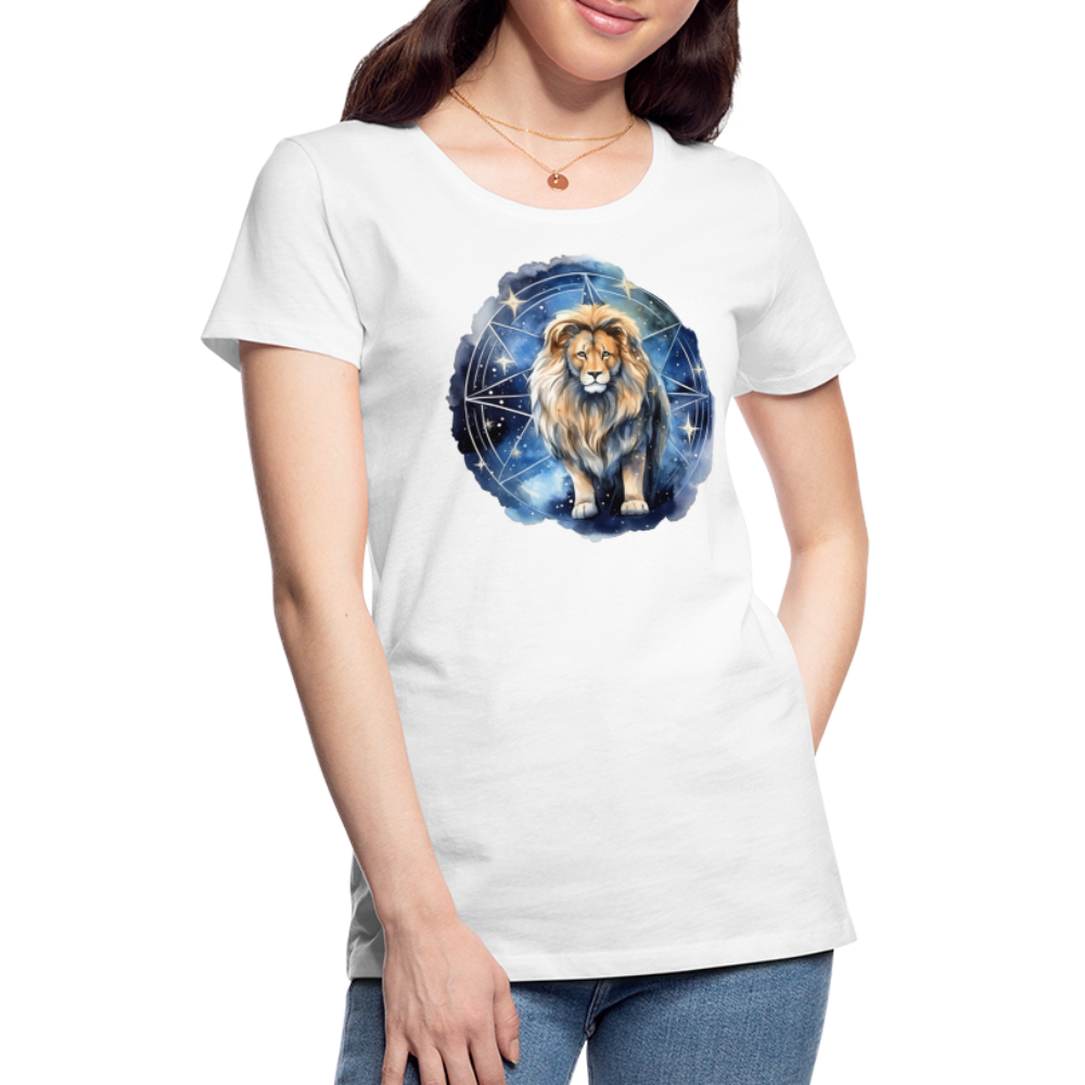 Women's Mythical Words Leo Premium T-Shirt - white