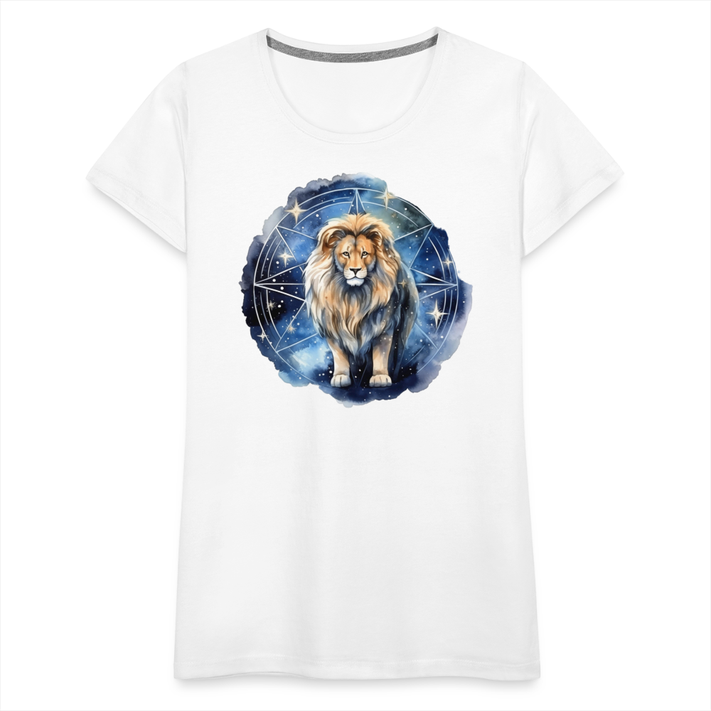 Women's Mythical Words Leo Premium T-Shirt - white