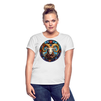 Thumbnail for Women's Mosaic Aries Relaxed Fit T-Shirt - white