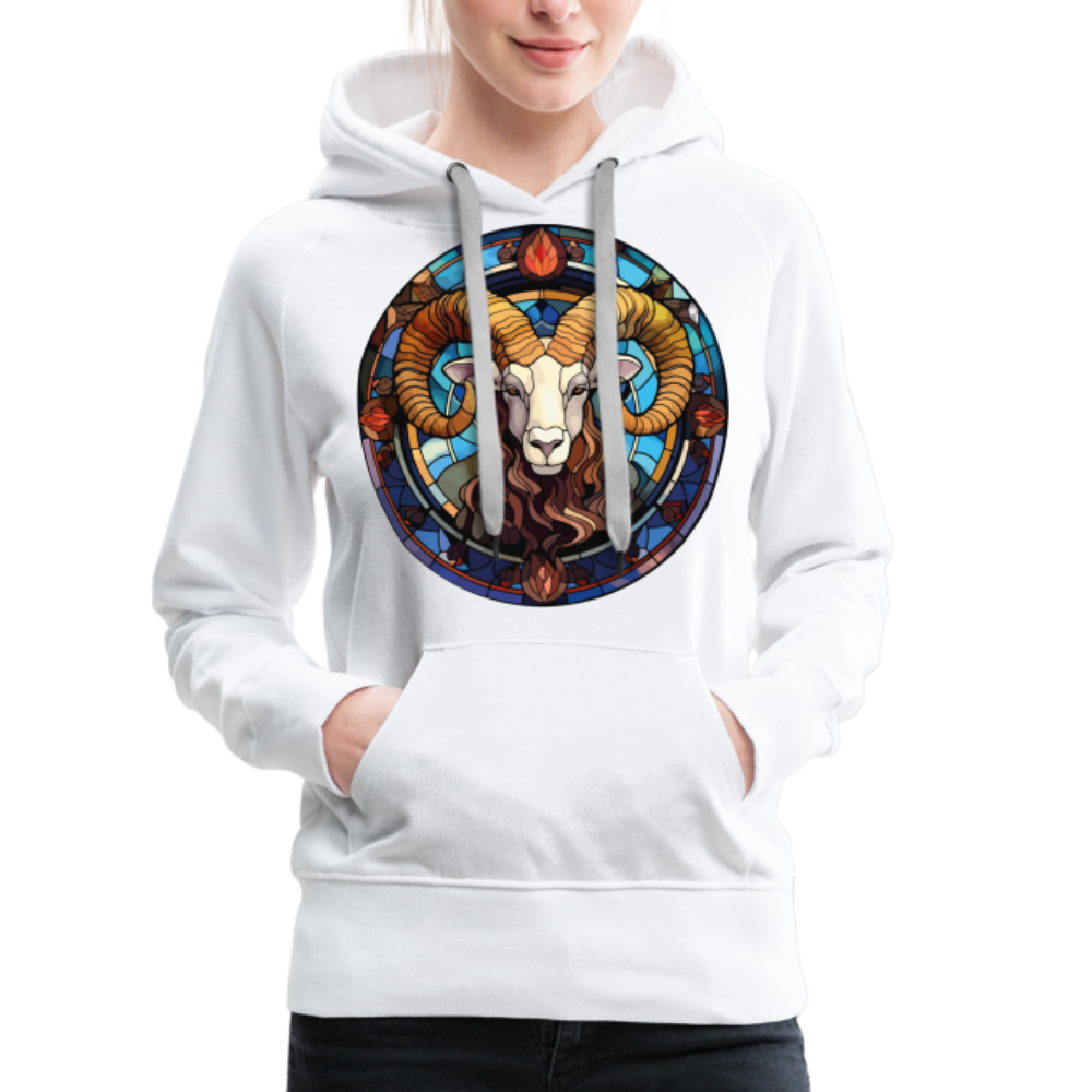 Women’s Mosaic Aries Premium Hoodie - white