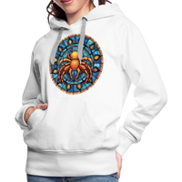 Thumbnail for Women’s Mosaic Cancer Premium Hoodie - white