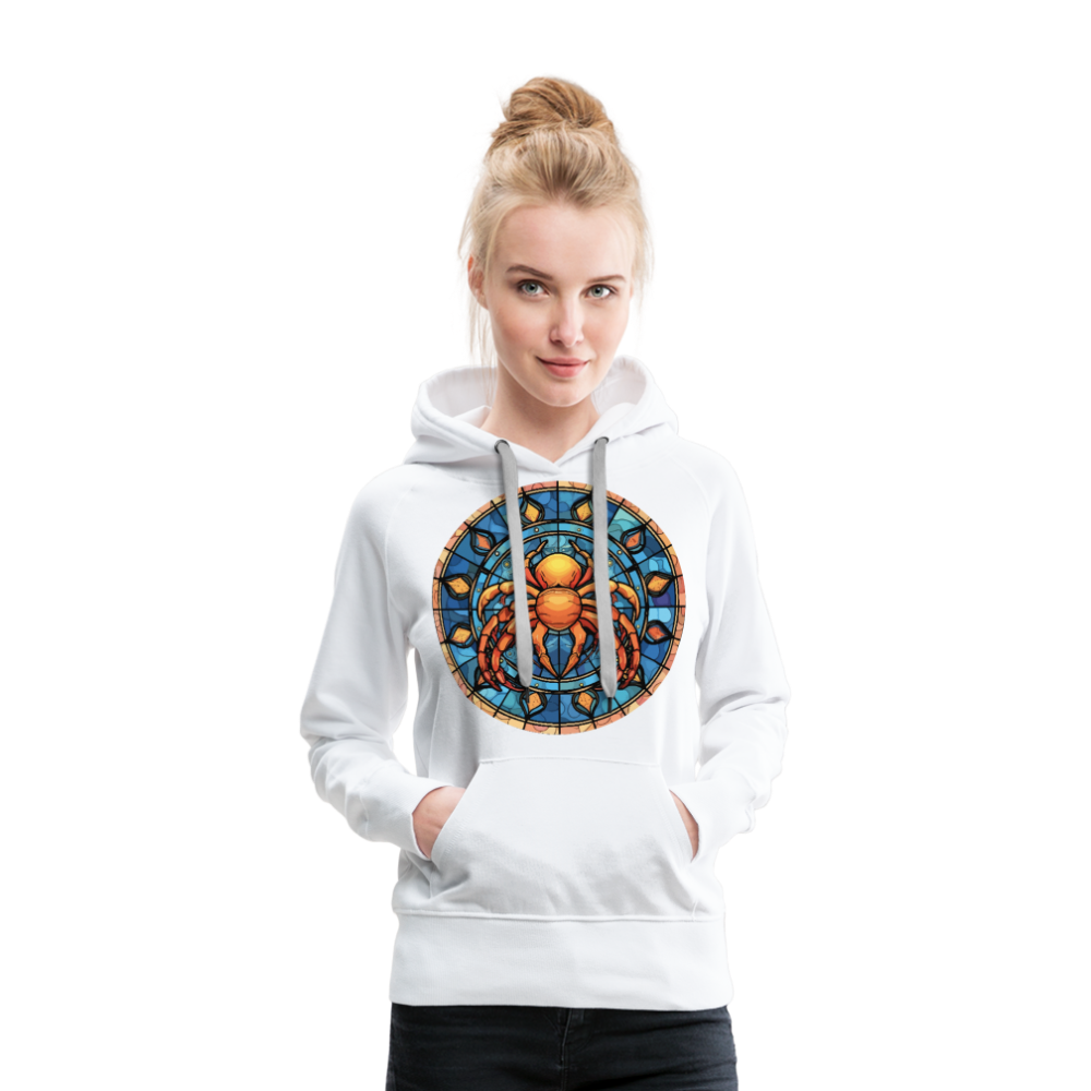 Women’s Mosaic Cancer Premium Hoodie - white