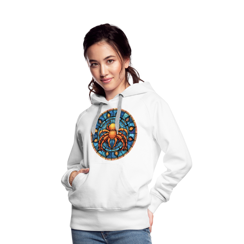 Women’s Mosaic Cancer Premium Hoodie - white