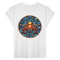 Thumbnail for Women's Mosaic Cancer Relaxed Fit T-Shirt - white