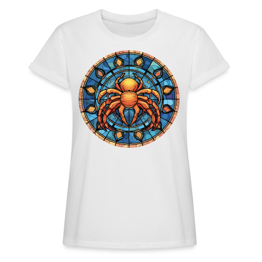 Women's Mosaic Cancer Relaxed Fit T-Shirt - white