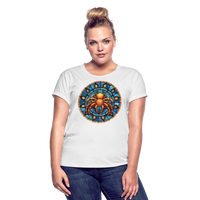 Thumbnail for Women's Mosaic Cancer Relaxed Fit T-Shirt - white
