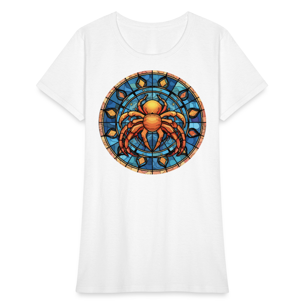 Women's Mosaic Cancer T-Shirt - white