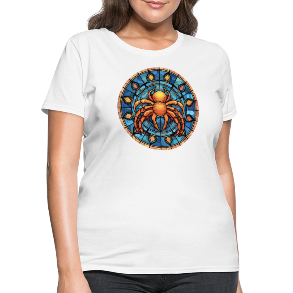 Women's Mosaic Cancer T-Shirt - white