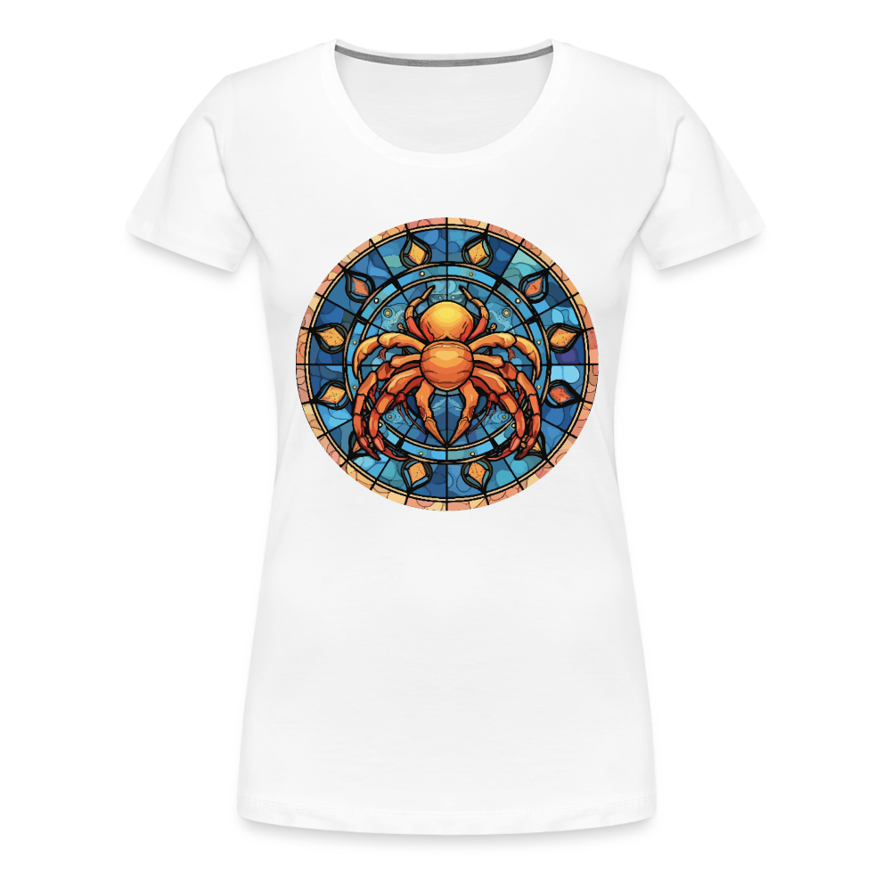 Women’s Mosaic Cancer Premium T-Shirt - white