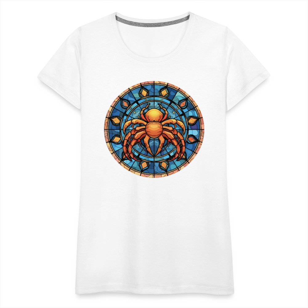 Women’s Mosaic Cancer Premium T-Shirt - white