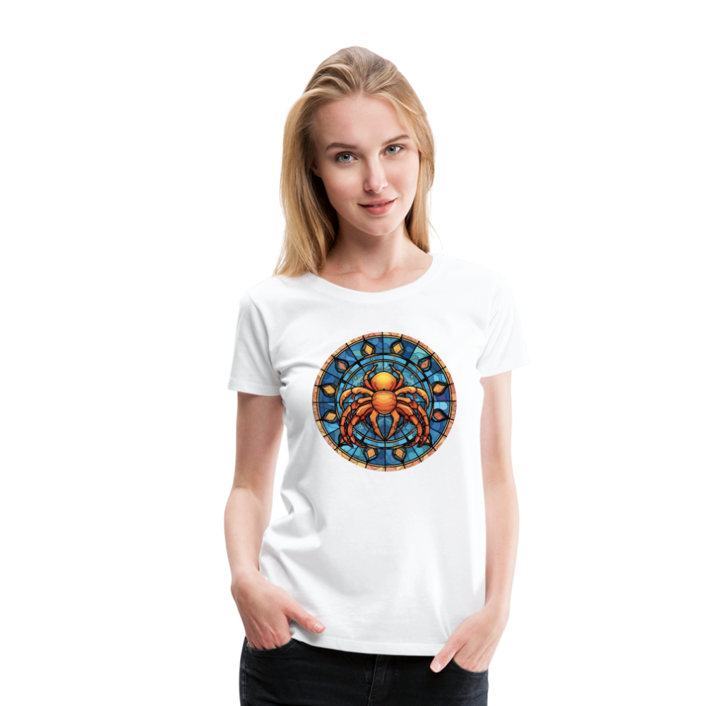 Women’s Mosaic Cancer Premium T-Shirt - white