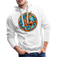 Thumbnail for Men’s Mosaic Sagittarius Premium Hoodie - white