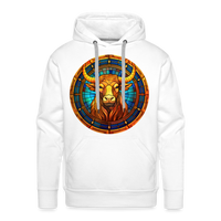 Thumbnail for Men’s Mosaic Taurus Premium Hoodie - white