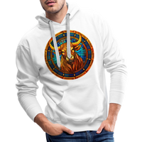 Thumbnail for Men’s Mosaic Taurus Premium Hoodie - white