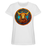 Thumbnail for Women's Mosaic Taurus Relaxed Fit T-Shirt - white