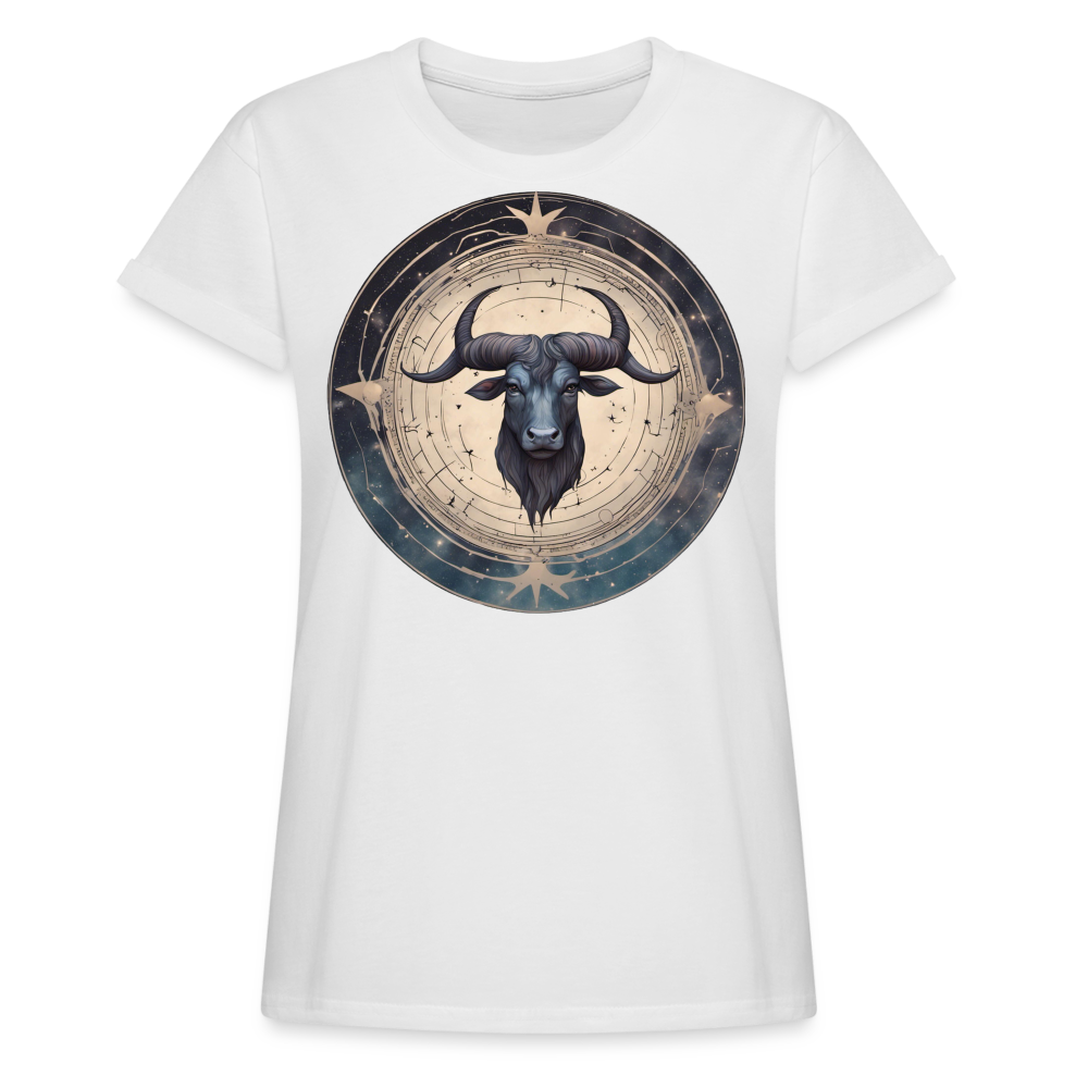 Women's Mythical Taurus Relaxed Fit T-Shirt - white