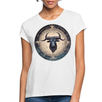 Thumbnail for Women's Mythical Taurus Relaxed Fit T-Shirt - white
