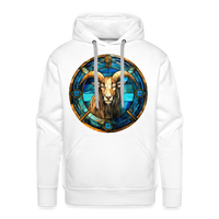 Thumbnail for Men’s Mosaic Capricorn Premium Hoodie - white