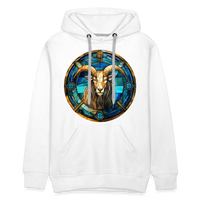 Thumbnail for Men’s Mosaic Capricorn Premium Hoodie - white