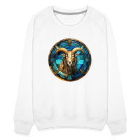 Thumbnail for Women’s Mosaic Capricorn Premium Sweatshirt - white