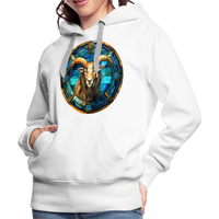 Thumbnail for Women’s Mosaic Capricorn Premium Hoodie - white