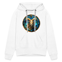 Thumbnail for Women’s Mosaic Capricorn Premium Hoodie - white