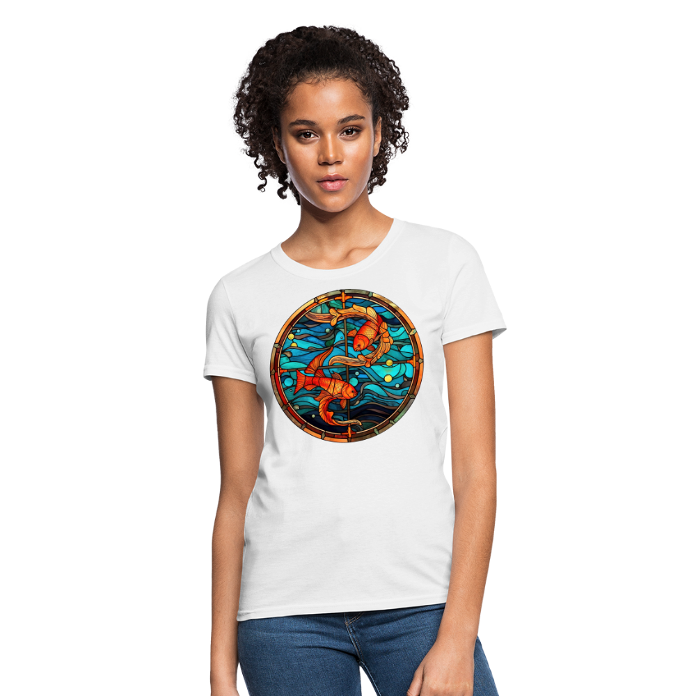 Women's Mosaic Pisces T-Shirt - white