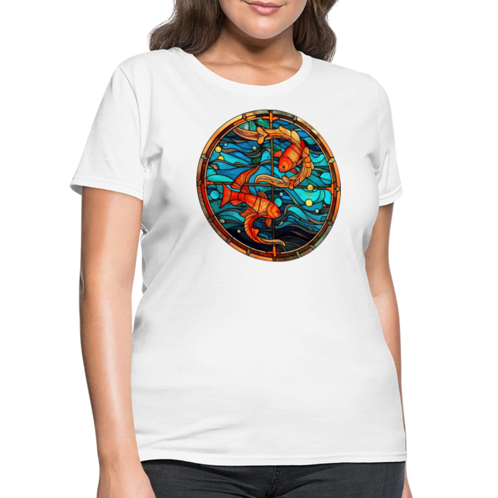 Women's Mosaic Pisces T-Shirt - white