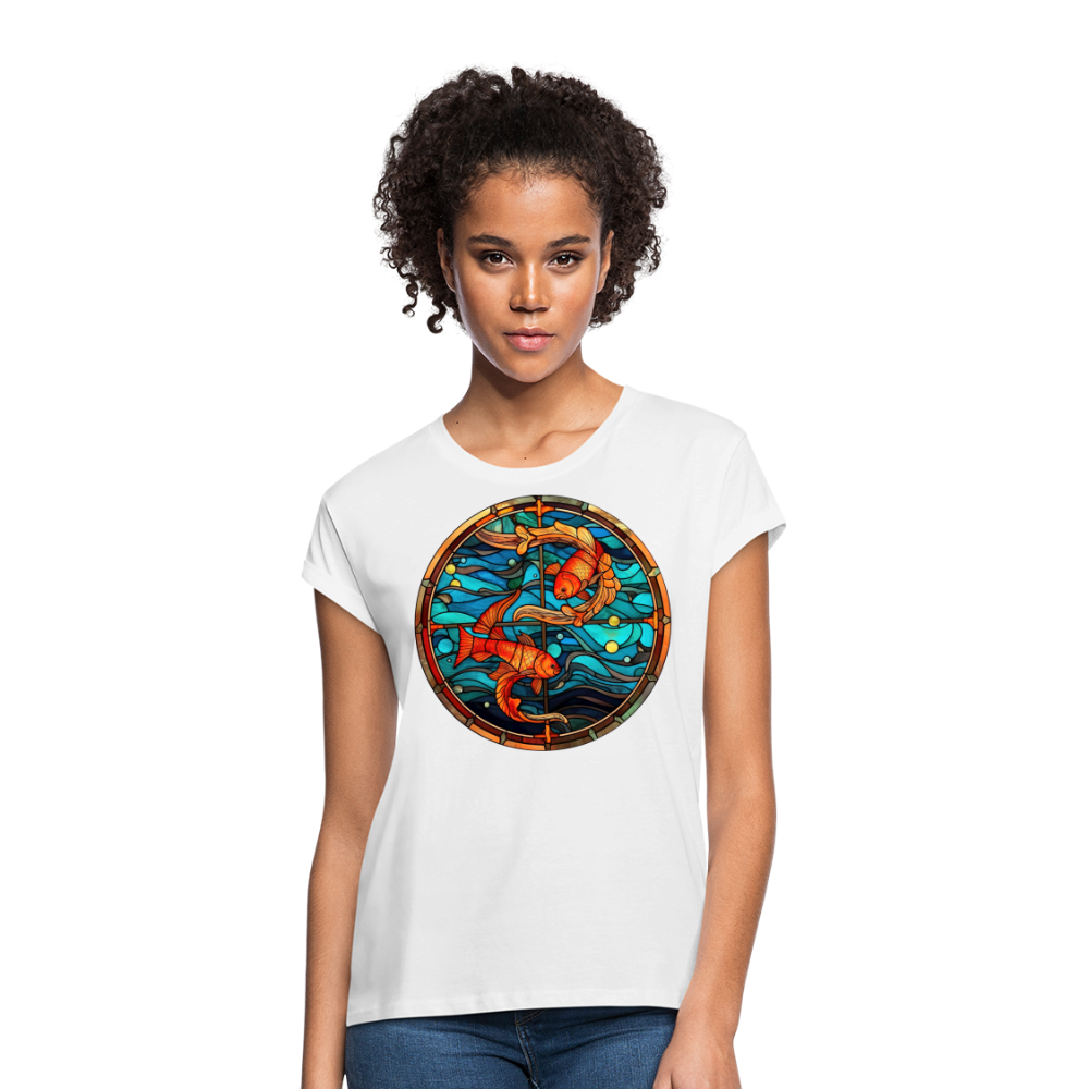 Women's Mosaic Pisces Relaxed Fit T-Shirt - white