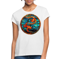 Thumbnail for Women's Mosaic Pisces Relaxed Fit T-Shirt - white