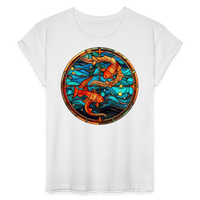 Thumbnail for Women's Mosaic Pisces Relaxed Fit T-Shirt - white