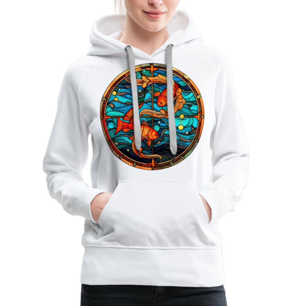 Women’s Mosaic Pisces Premium Hoodie - white