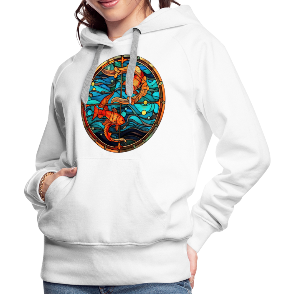 Women’s Mosaic Pisces Premium Hoodie - white