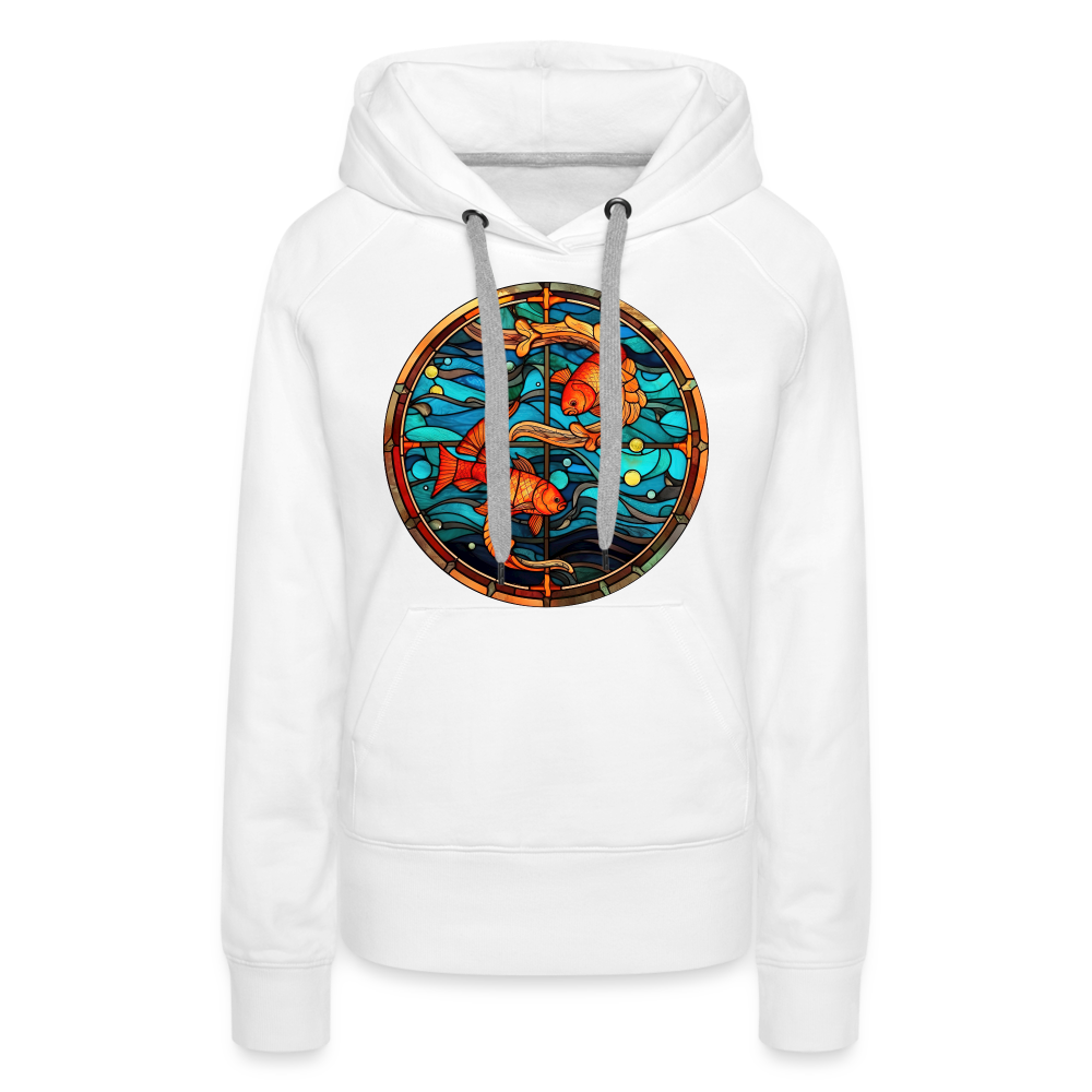 Women’s Mosaic Pisces Premium Hoodie - white