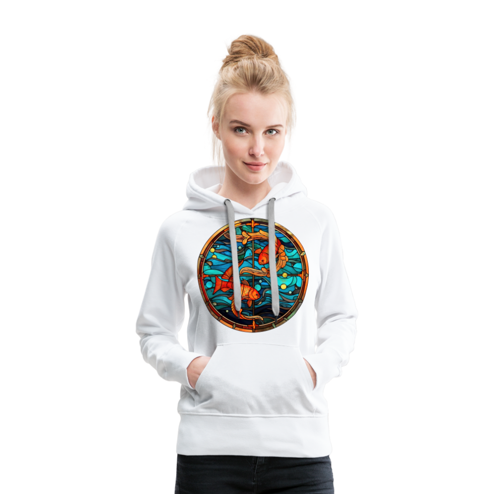 Women’s Mosaic Pisces Premium Hoodie - white