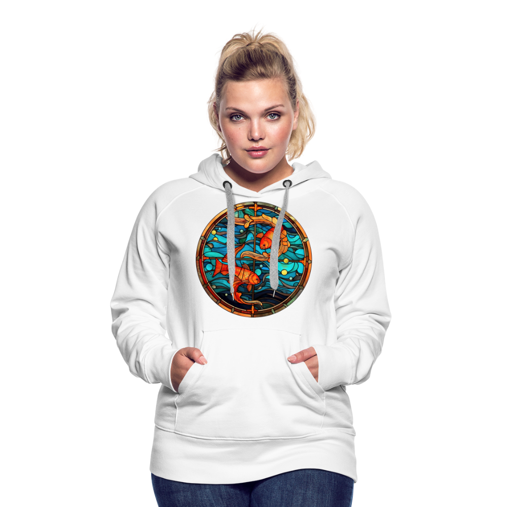 Women’s Mosaic Pisces Premium Hoodie - white