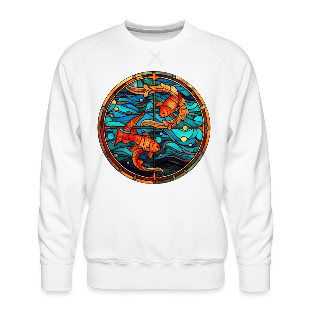 Men’s Mosaic Pisces Premium Sweatshirt - white