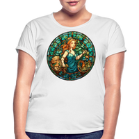 Thumbnail for Women's Mosaic Virgo Relaxed Fit T-Shirt - white