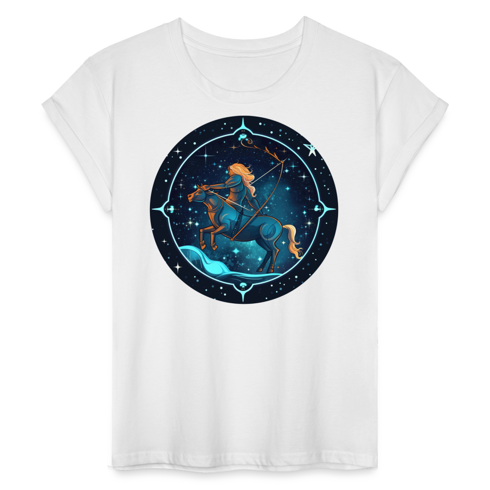 Women's Magic Sagittarius Relaxed Fit T-Shirt - white