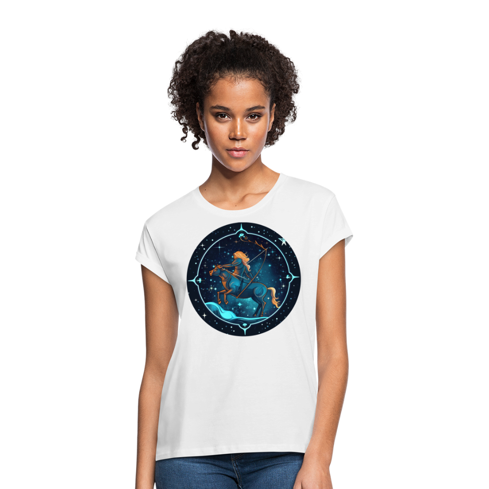 Women's Magic Sagittarius Relaxed Fit T-Shirt - white