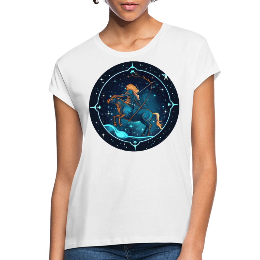 Women's Magic Sagittarius Relaxed Fit T-Shirt - white