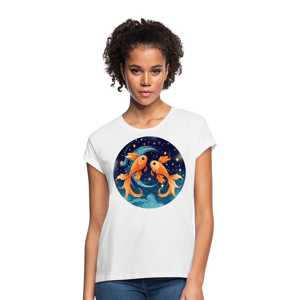 Women's Magic Pisces Relaxed Fit T-Shirt - white