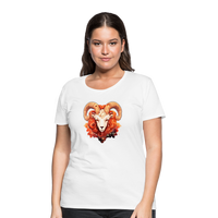 Thumbnail for Women’s Symbol Aries Premium T-Shirt - white