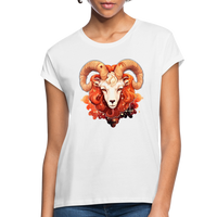 Thumbnail for Women's Symbol Aries Relaxed Fit T-Shirt - white