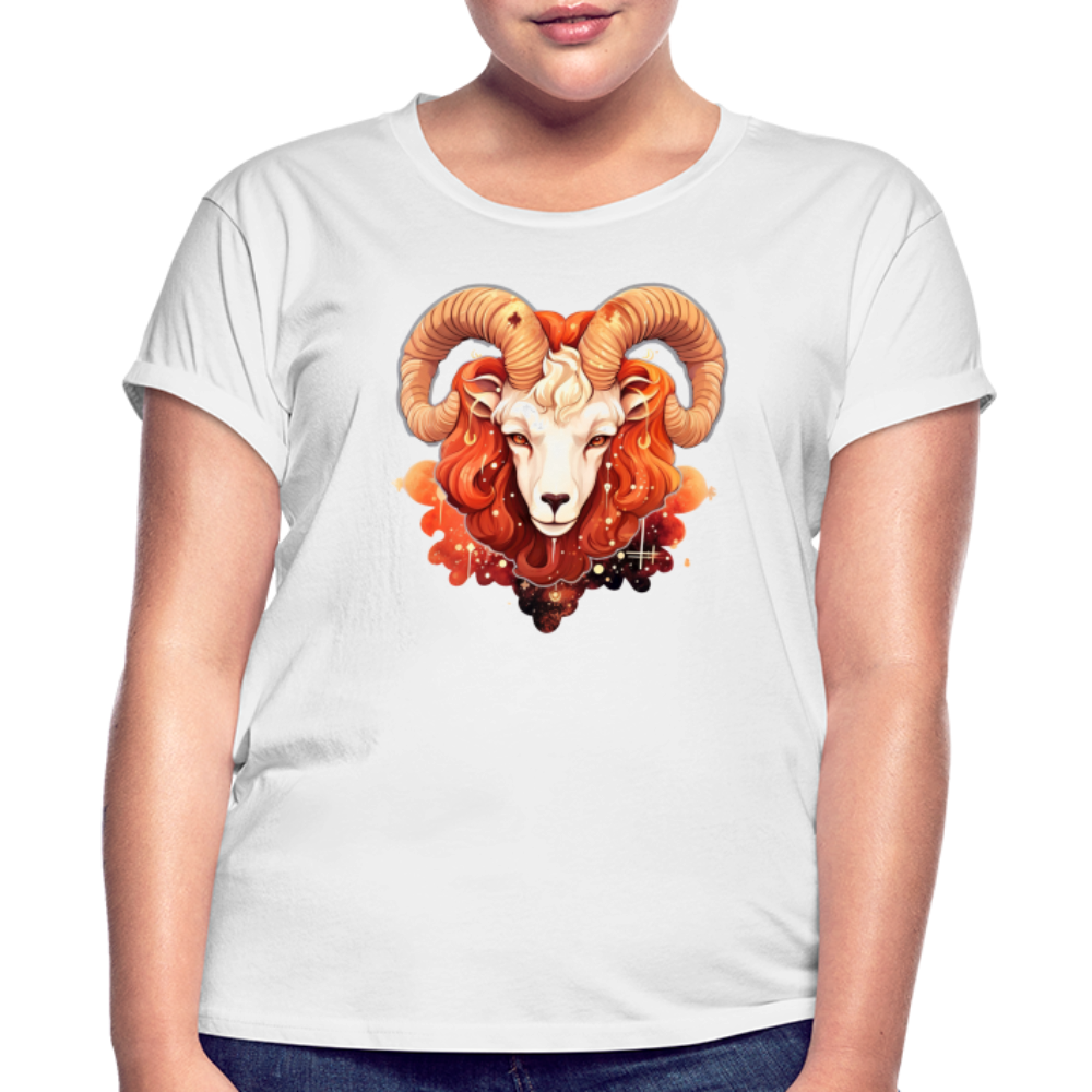 Women's Symbol Aries Relaxed Fit T-Shirt - white