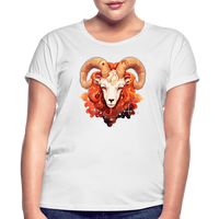 Thumbnail for Women's Symbol Aries Relaxed Fit T-Shirt - white