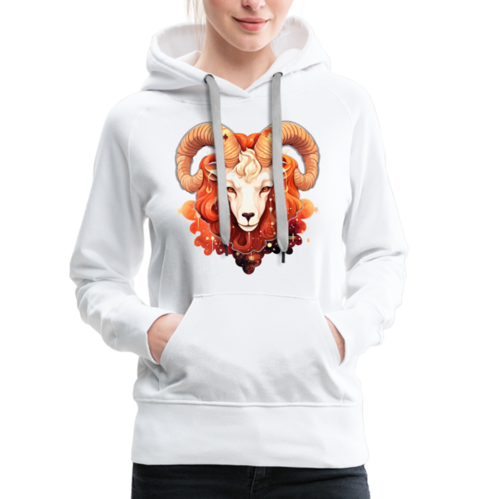 Women’s Symbol Aries Premium Hoodie - white