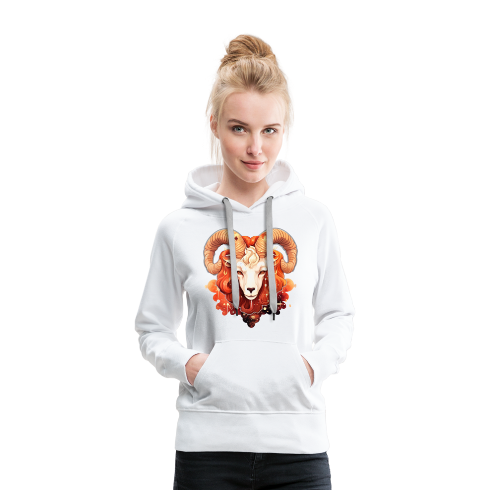 Women’s Symbol Aries Premium Hoodie - white